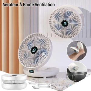 Ventilateur Réglable À Suspension Pliable Électrique Et Sans Fil